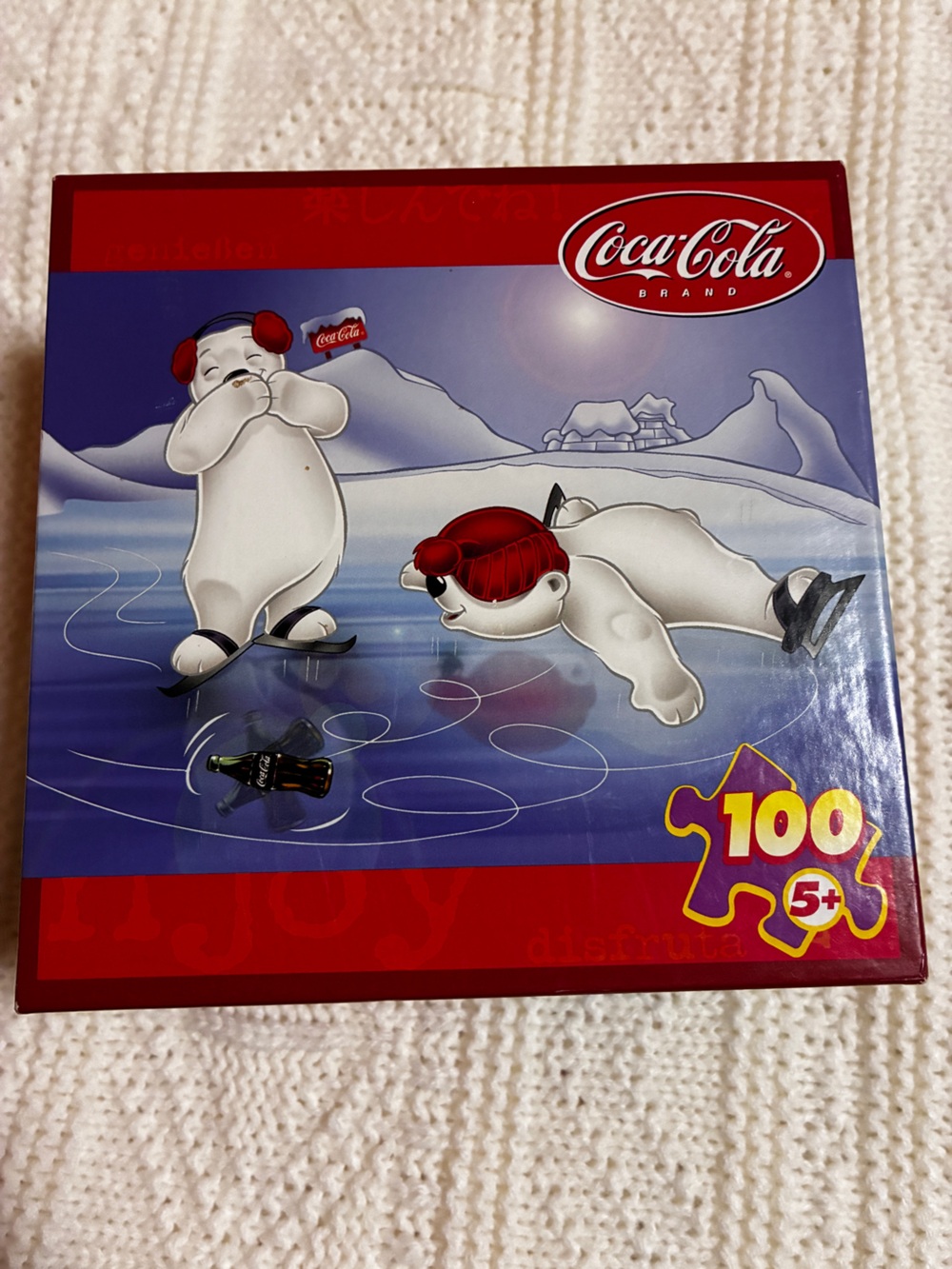 Coca Cola Polar Bears Ice Skating Puzzle 100 pieces